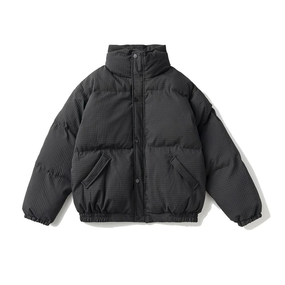 Y2K Waffle Style Padded Puffer Jacket Coat