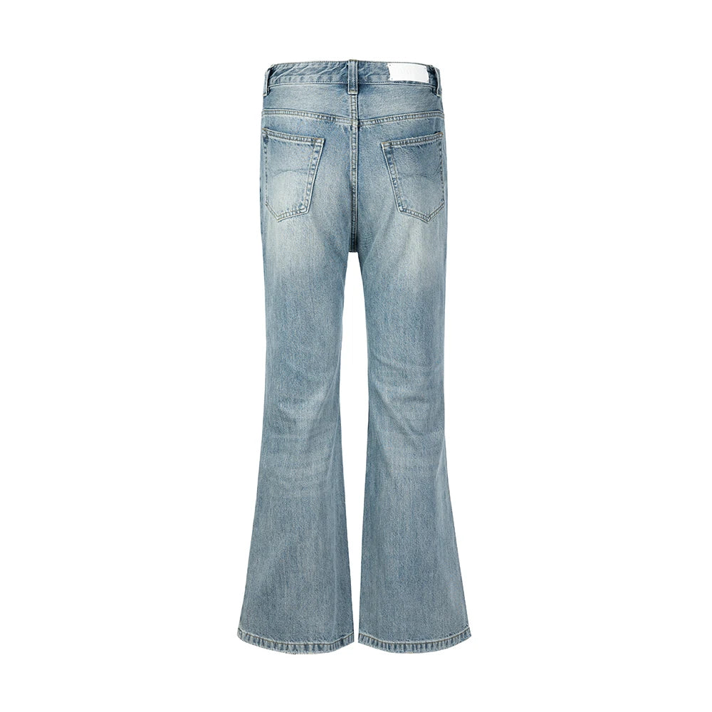 Y2K Washed Boot Cut Blue Jeans