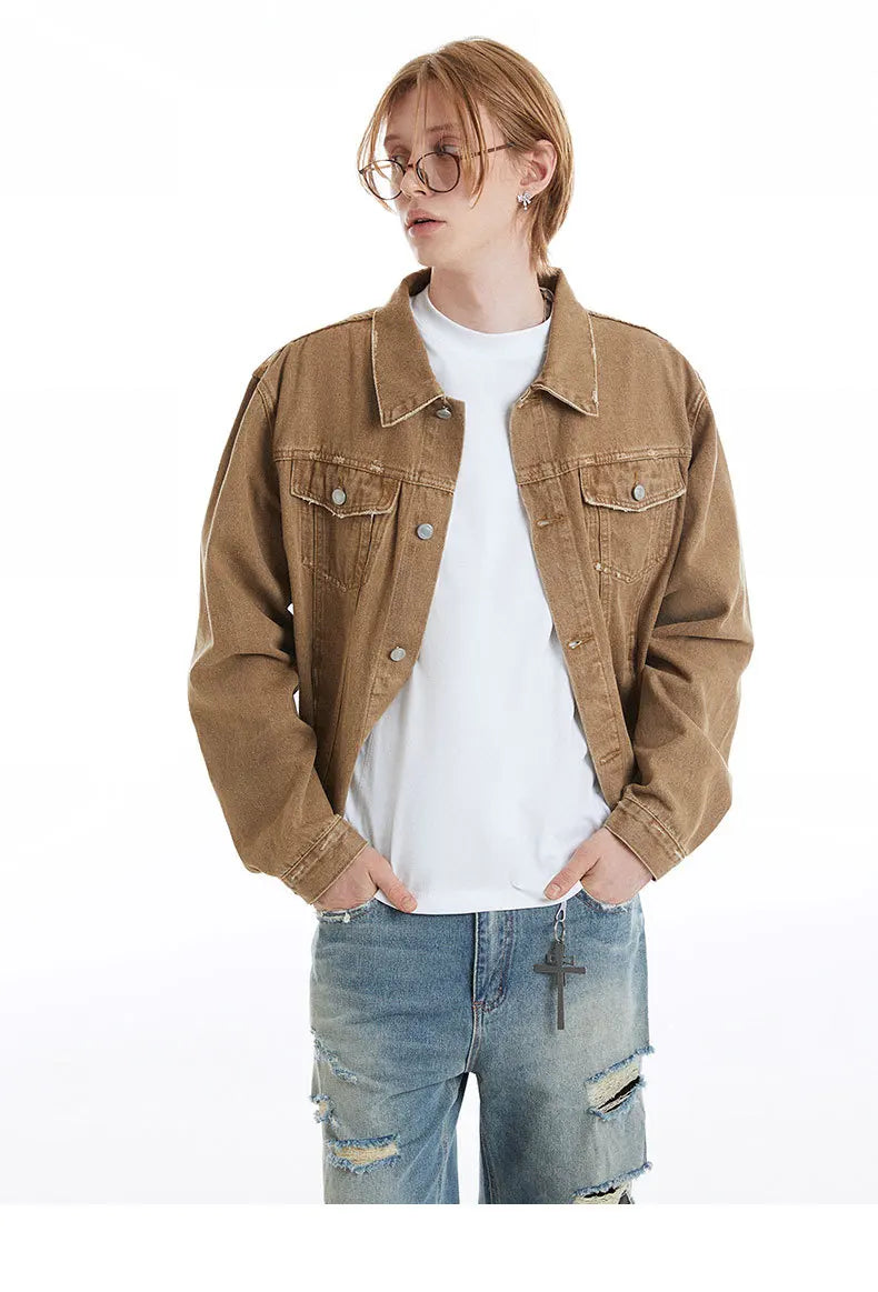 Y2K Washed Button Up Denim Jacket