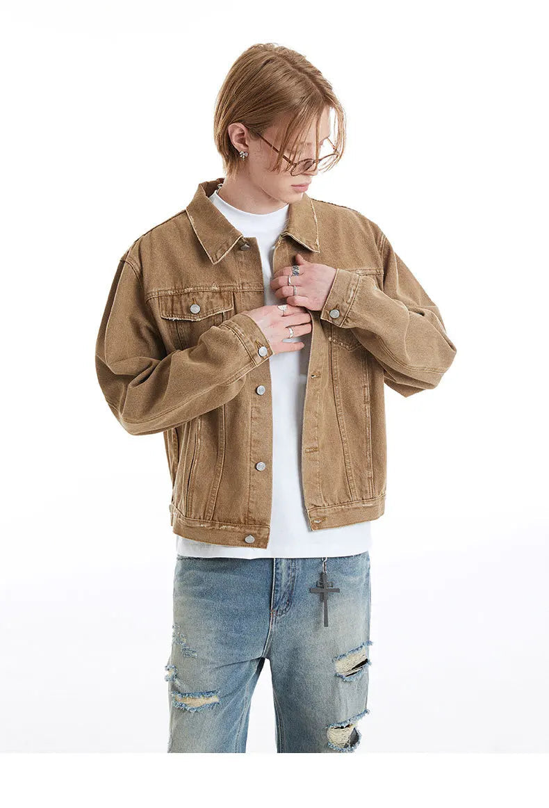 Y2K Washed Button Up Denim Jacket