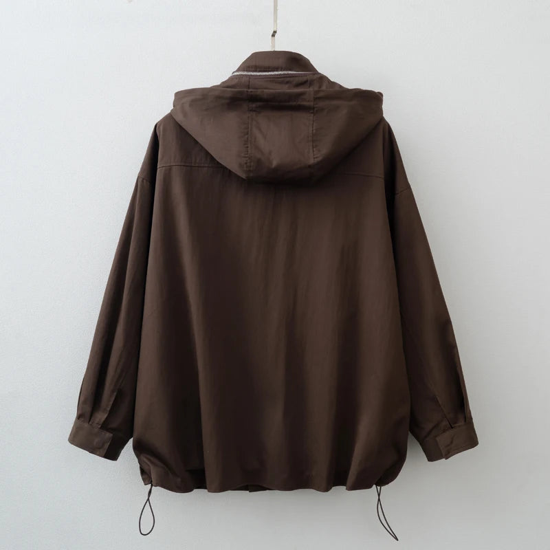 Y2K Waterproof Adjustable Long Windbreaker Jacket Coat
