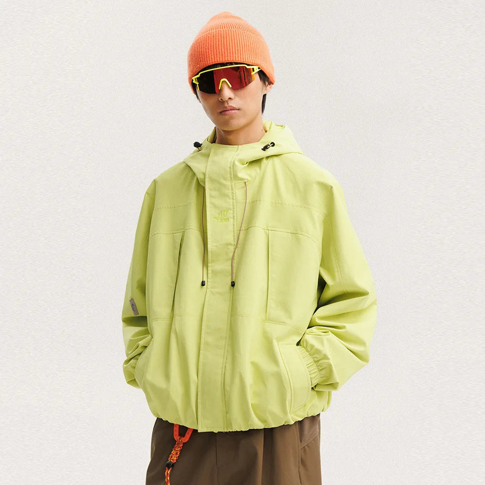 Y2K Waterproof Nylon Track Cargo Windbreaker Jacket