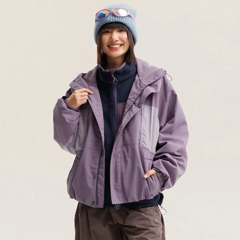 Y2K Waterproof Nylon Track Cargo Windbreaker Jacket