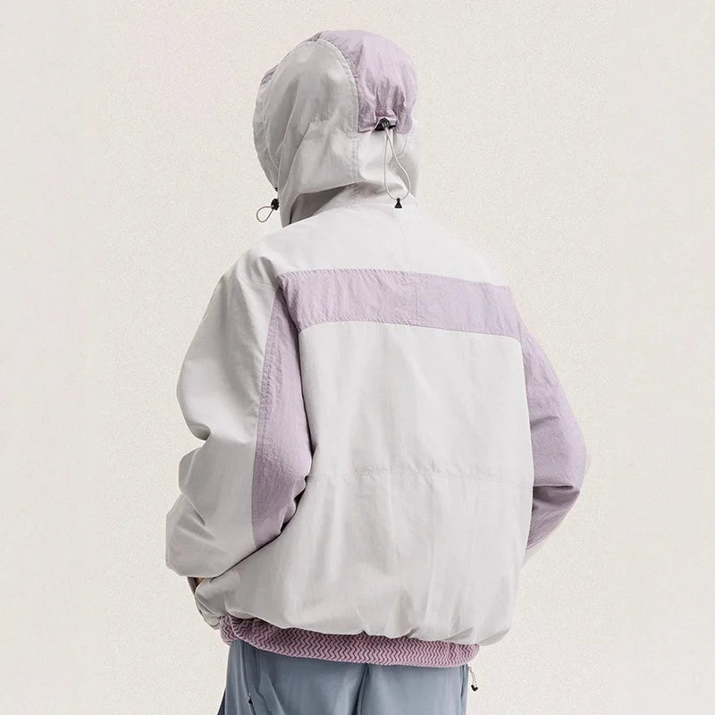 Y2K Waterproof Nylon Track Cargo Windbreaker Jacket