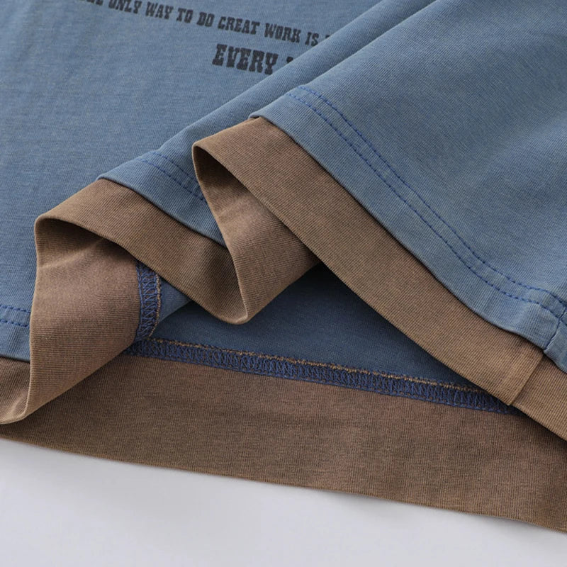 Y2K Western Mock Layered Long Sleeve Top