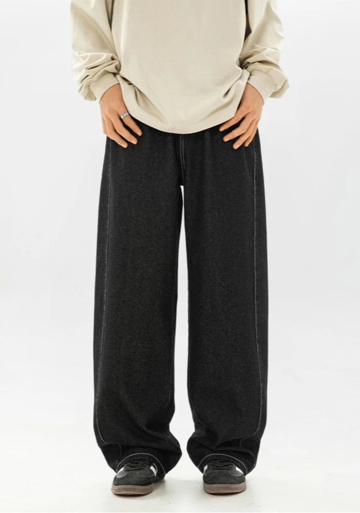 Y2K Wide Leg Baggy Dark Wash Jeans