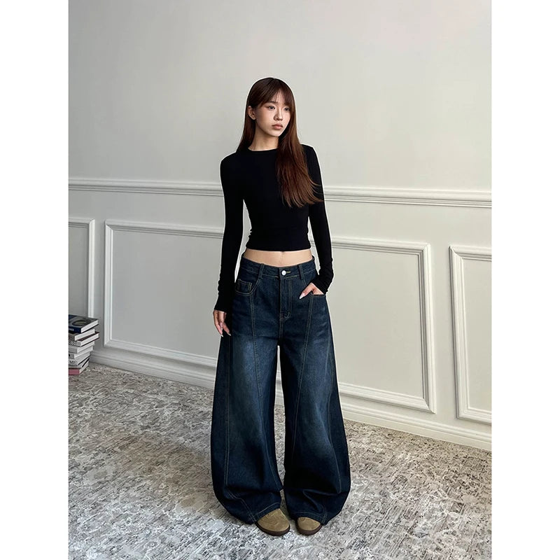 Y2K Wide Leg Baggy Denim Boot Cut Jeans