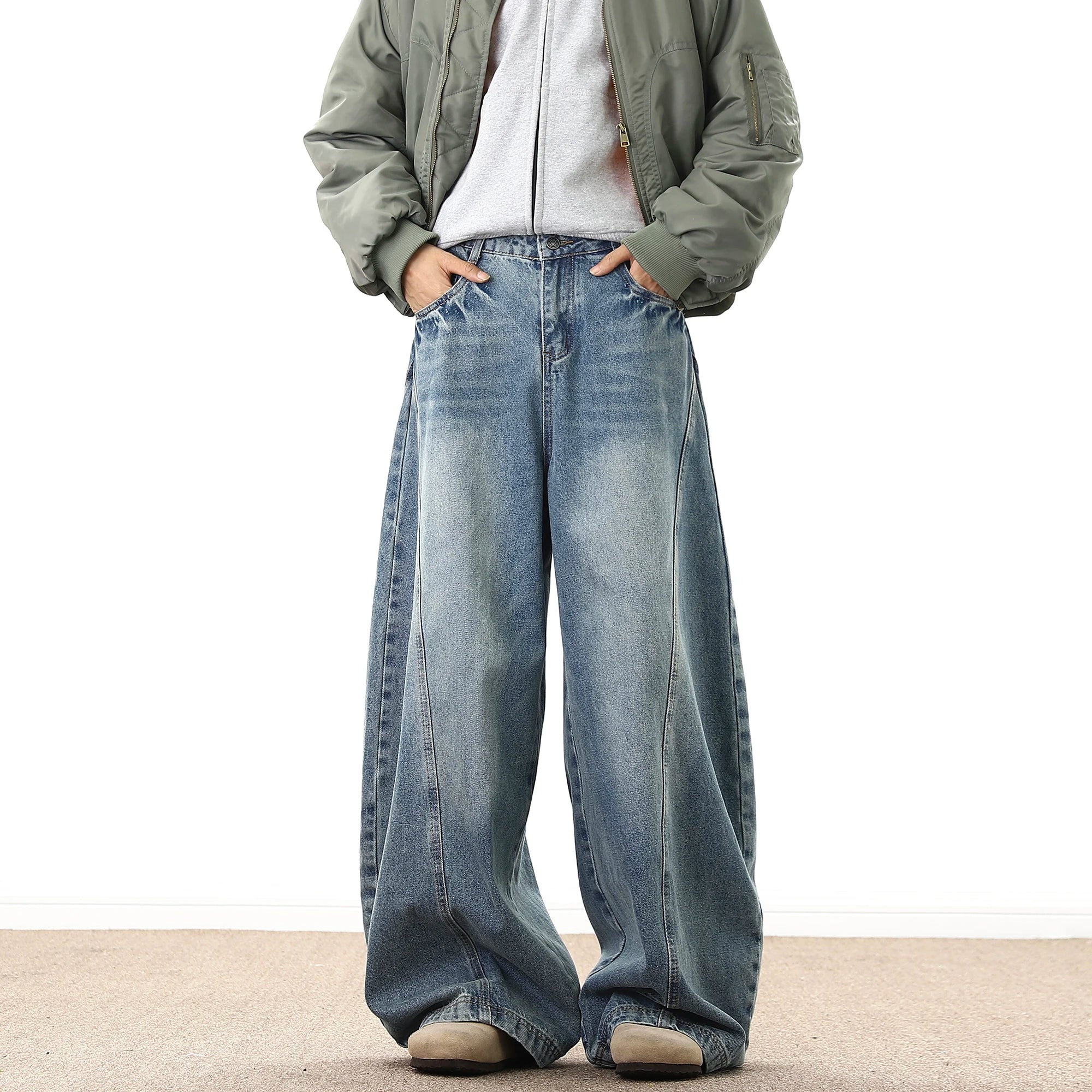 Y2K Wide Leg Baggy Denim Jeans