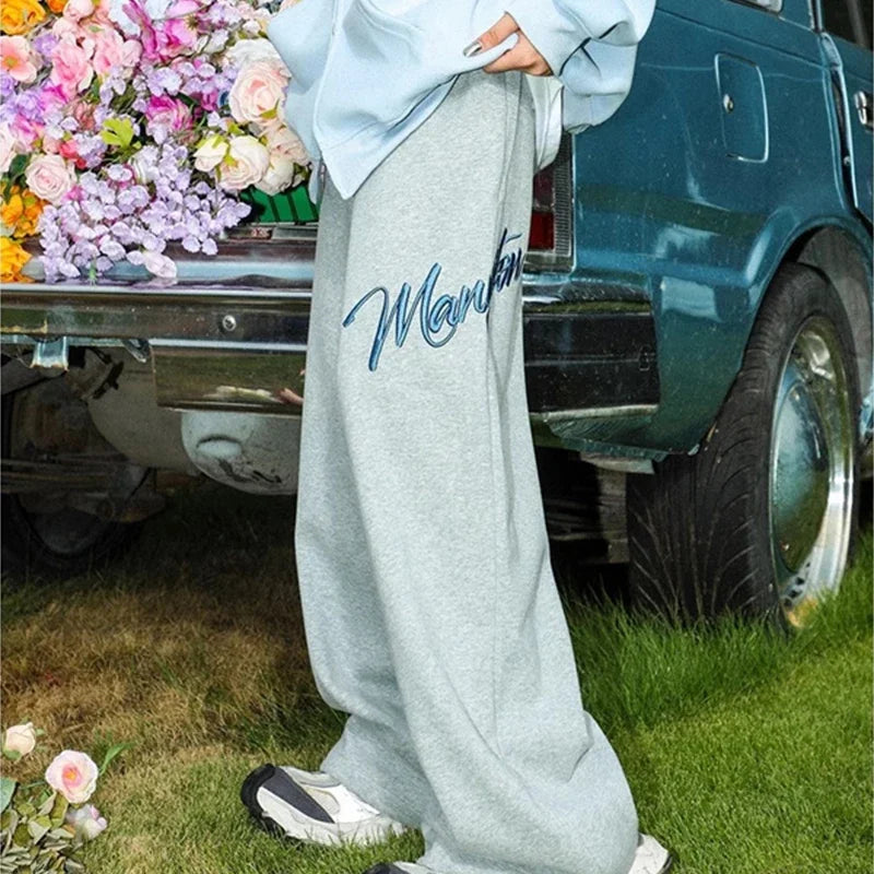 Y2K Wide Leg Embroidered Baggy Sweatpant Joggers