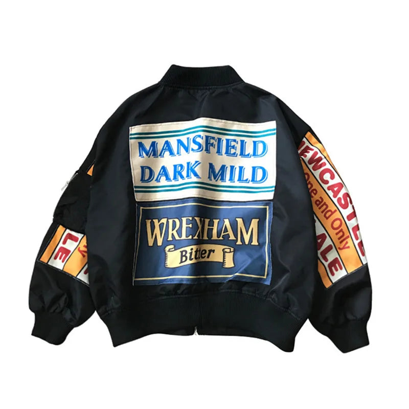 Y2K Windbreaker Coat Patch Design Jacket