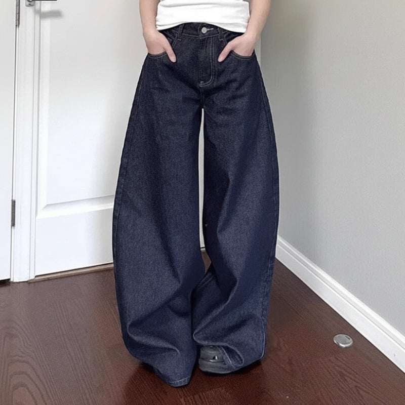 Y2K Womens Essentials Grunge Barrel Jeans