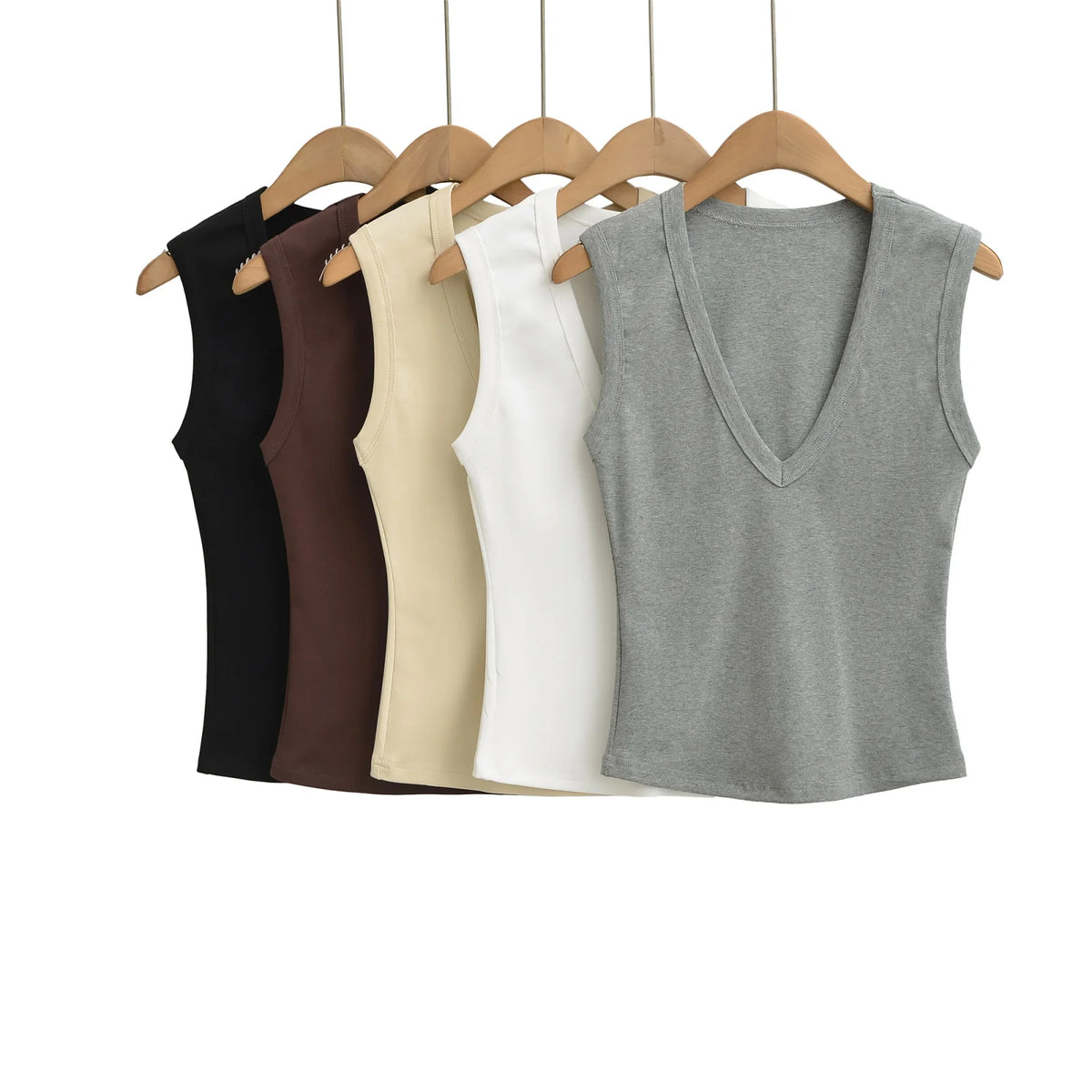 Y2K Womens Essentials Low Cut Crop Top