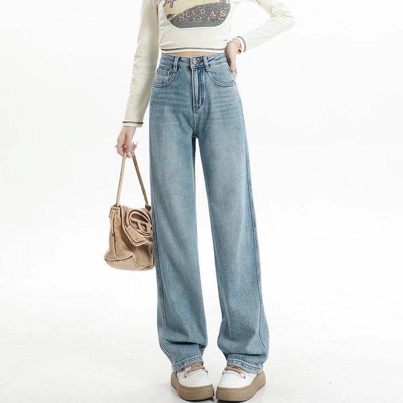 Y2K Womens Fleece Lined Denim Jeans