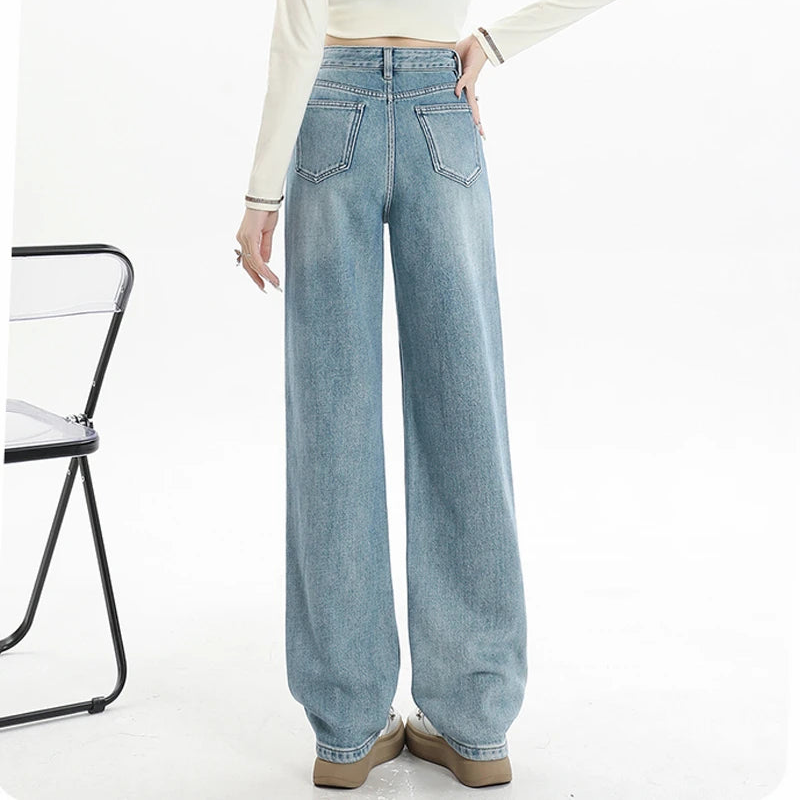 Y2K Womens Fleece Lined Denim Jeans