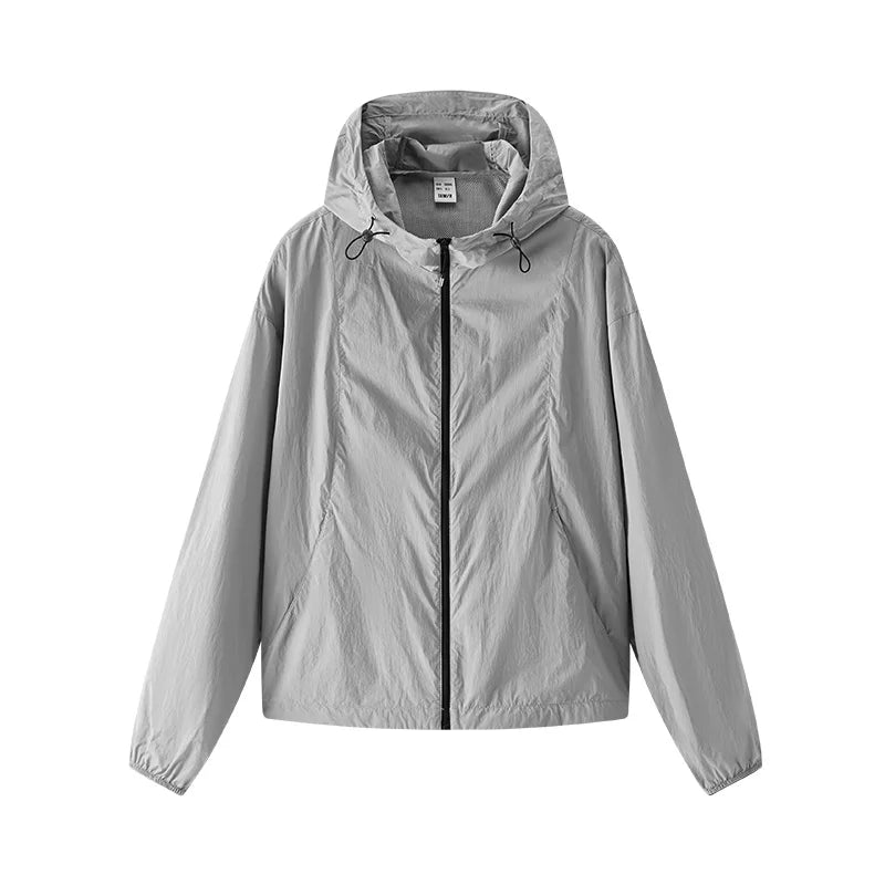 Y2K Womens Loose Hooded Windbreaker Coat