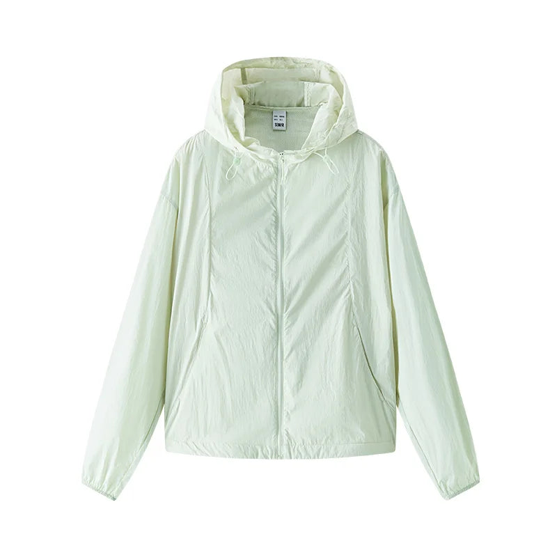 Y2K Womens Loose Hooded Windbreaker Coat