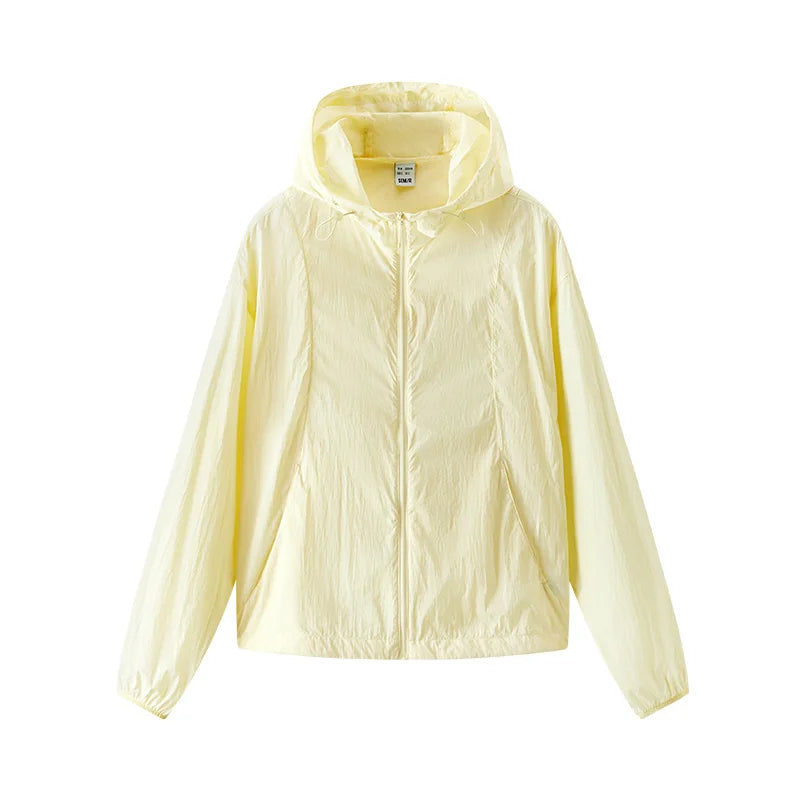 Y2K Womens Loose Hooded Windbreaker Coat