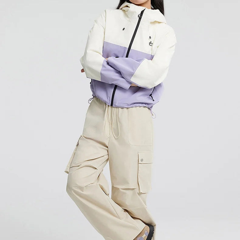 Y2K Womens Short Waterproof Windbreaker Jacket