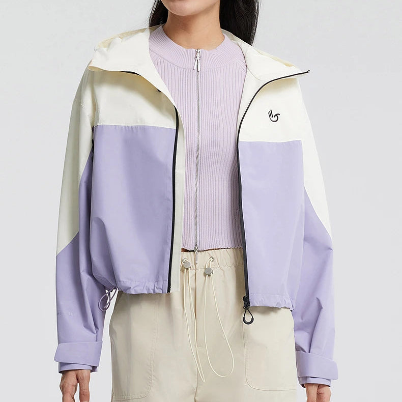 Y2K Womens Short Waterproof Windbreaker Jacket