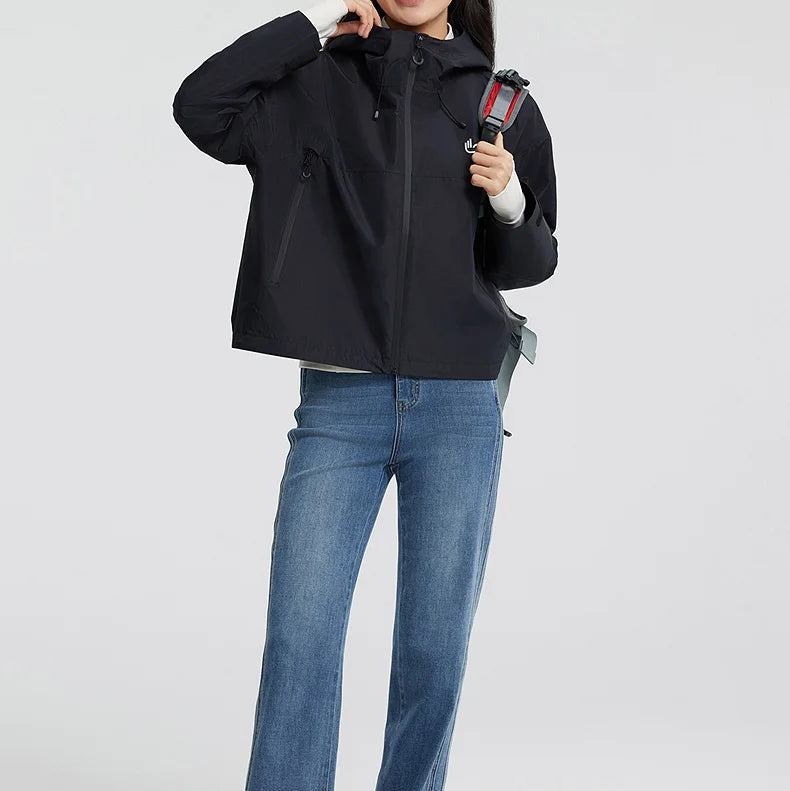 Y2K Womens Short Waterproof Windbreaker Jacket
