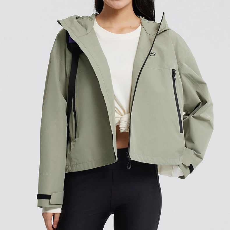 Y2K Womens Short Waterproof Windbreaker Jacket