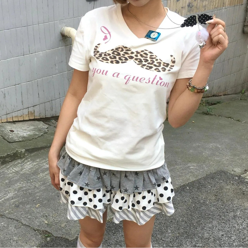 Y2K "A Question?" Vintage Graphic Crop Top