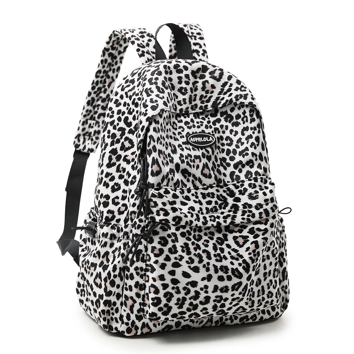 Y2K Suede Material Leopard Print Backpack