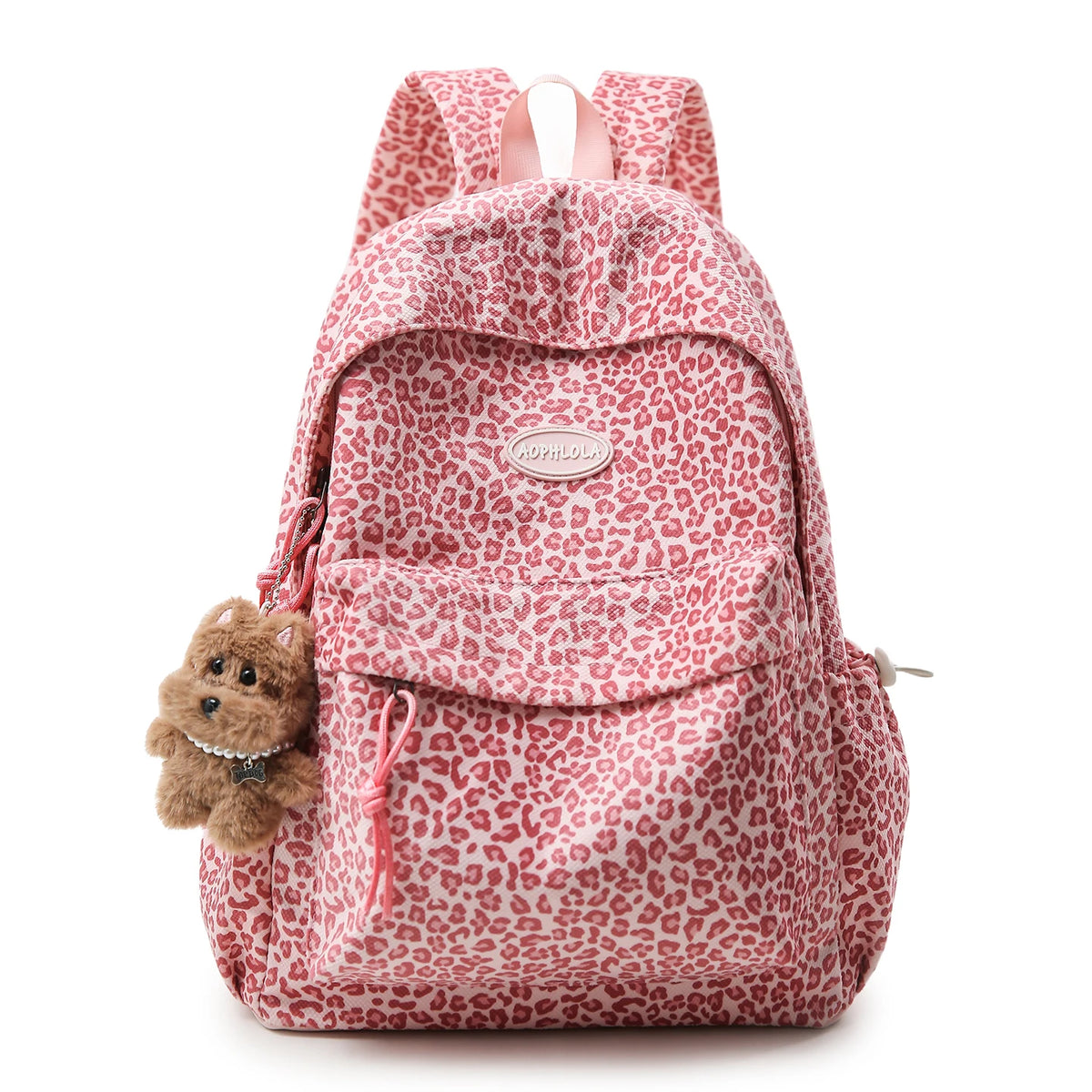 Y2K Suede Material Leopard Print Backpack