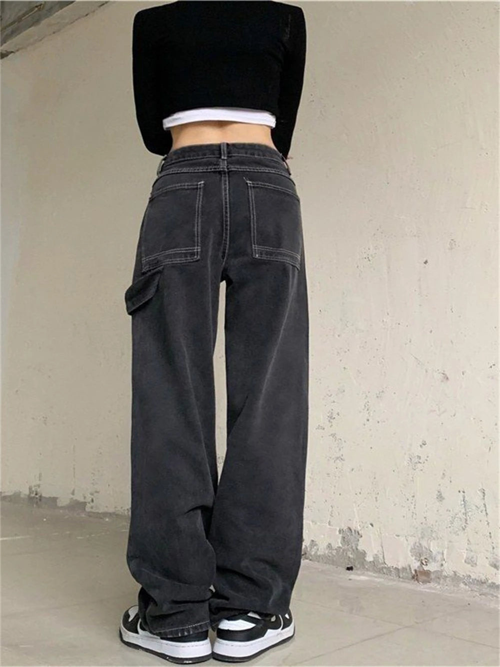 Y2k Skeleton Hands Graphic Baggy Jeans