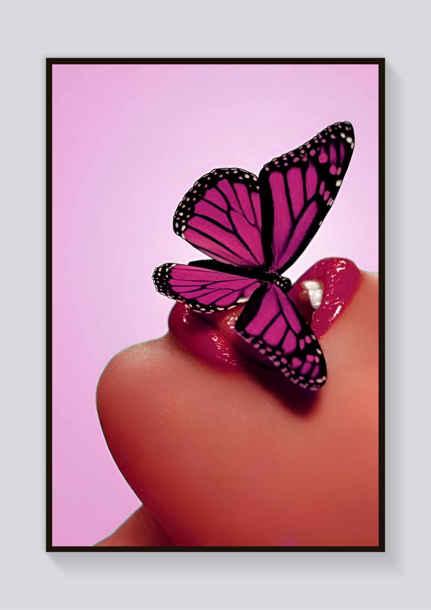 Butterfly Lips Poster