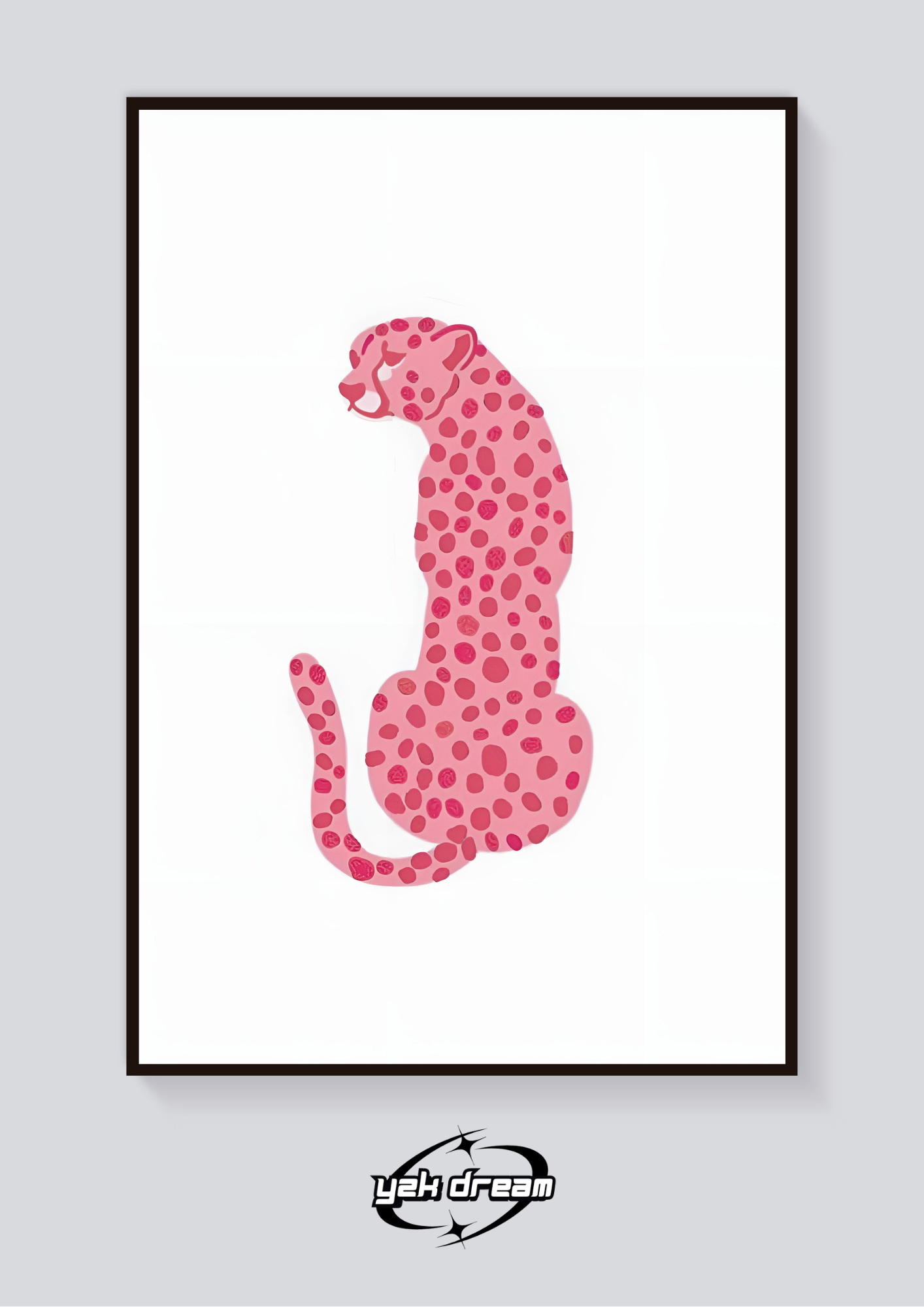 Pink Leopard Poster