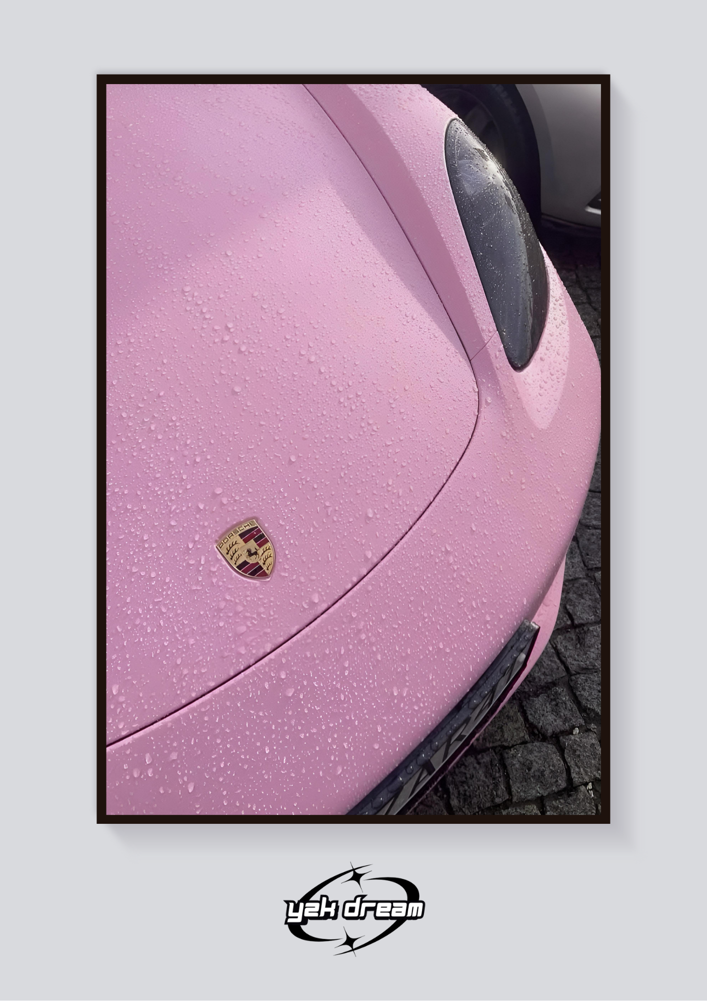 Pink Porsche Poster